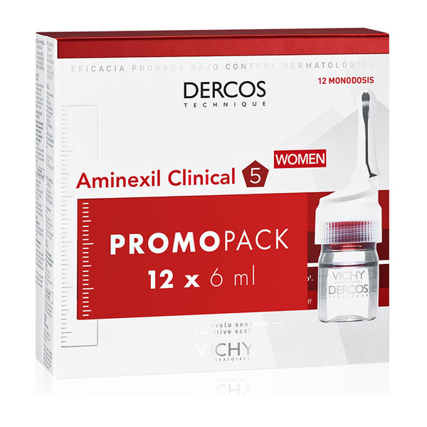 Vichy Dercos Aminexil Clinical 5, ampule proti izpadanju las za ženske (12 x 6 ml)