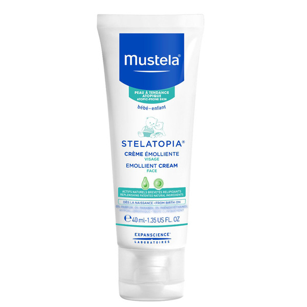Mustela Stelatopia, emolientna krema za obraz - tuba (40 ml)