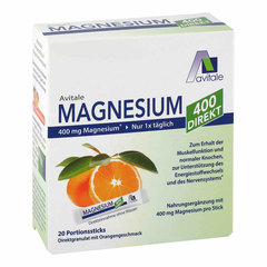 Avitale Magnezij 400 Direkt, vrečice - okus pomaranče (20 vrečic)