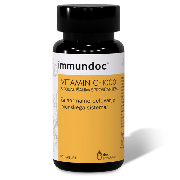 Immundoc Vitamin C 1000, tablete s podaljšanim sproščanjem (90 tablet)