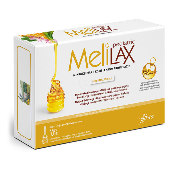Melilax Pediatric, mikroklizma (6 x 5 g)