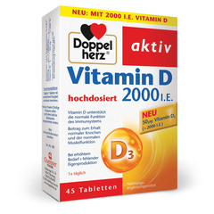 Vitamin D3 2000 IE DoppelHerz, tablete (45 tablet)