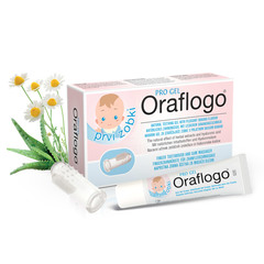 Oraflogo Pro Gel Prvi Zobki, gel (15 ml + 1 naprstna ščetka)