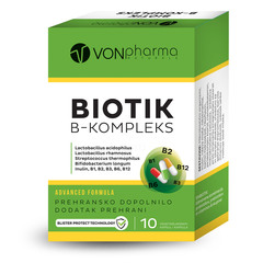 VONpharma Biotik B-kompleks, vegetarijanske kapsule (10 kapsul)