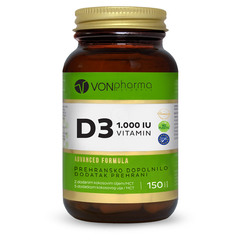 VONpharma Vitamin D3 1000 I.E., kapsule (150 kapsul)