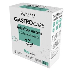 GastroCare Herba Medica, prašek za pripravo napitka z okusom limone - vrečke (15 x 4 g)