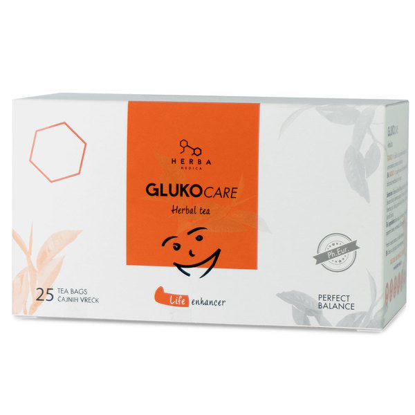 GlukoCare Herba Medica, zeliščni čaj - vrečke (25 x 1,0 g)