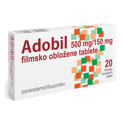 Adobil 500 mg/150 mg, filmsko obložene tablete (20 tablet)
