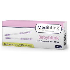 Mediblink M151 Babyblink, test nosečnosti - lističi (10 testov nosečnosti)