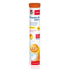 Vitamin D3 2000 IE DoppelHerz, šumeče tablete (15 tablet)