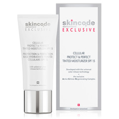 Skincode Cellular Protect&Perfect Tinted, obarvana krema za zaščito in popoln ten (30 ml)