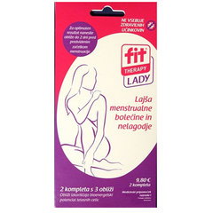 Fit Therapy Lady, protibolečinski obliž za lajšanje menstrualnih bolečin in nelagodja (2 x 3 obliži)