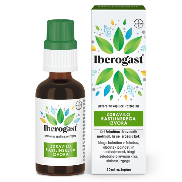 Iberogast peroralne kapljice, raztopina (50 ml)