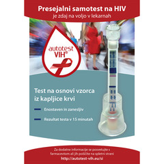 Autotest VIH, test HIV za domačo uporabo (1 komplet)