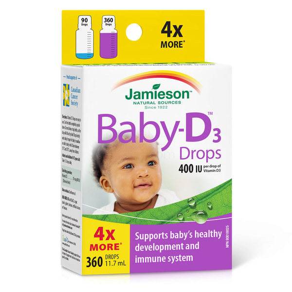Jamieson Baby-D3 10 μg 400 IE, kapljice (360 kapljic)