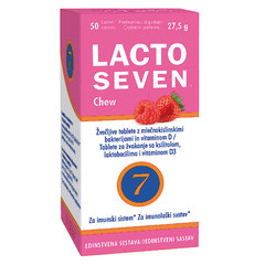 Lactoseven Chew, žvečljive tablete (50 tablet)