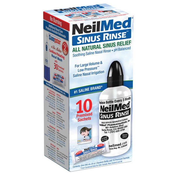 Sinus Rinse Neilmed, začetni set (1 plastenka + 10 vrečk)