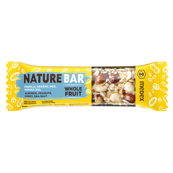 Medex, Nature bar ploščica - morska sol (40 g)