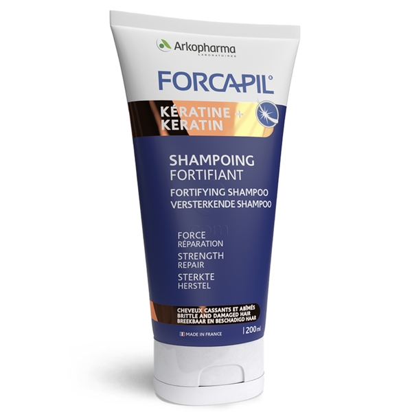 Forcapil Keratine+Provitamine B5, šampon za krepitev, revitalizacijo in zaščito las (200 ml)