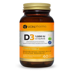 VonPharma Vitamin D3 1.000 I.E., želejčki z okusom pomaranče (60 želejčkov)