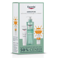 Eucerin DermoPURE, paket za nego kože nagnjene k aknam (40 ml + 400 ml + 5 ml)