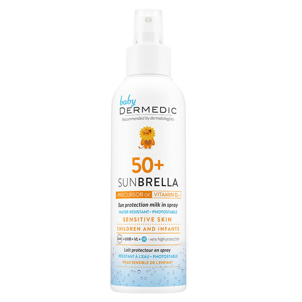 Dermedic Sunbrella Baby, mleko za zaščito pred soncem v pršilu - ZF50+ (150 ml)