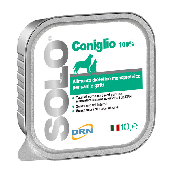 Solo Coniglio, monoproteinska dieta za pse in mačke - Kunec (100 g)