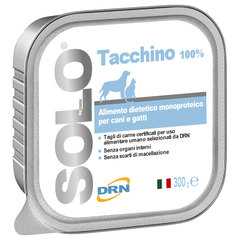 Solo Tacchino, monoproteinska dieta za pse in mačke - Puran (300 g)