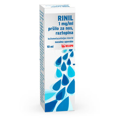 Rinil 1 mg/ml, pršilo za nos - raztopina (10 ml)