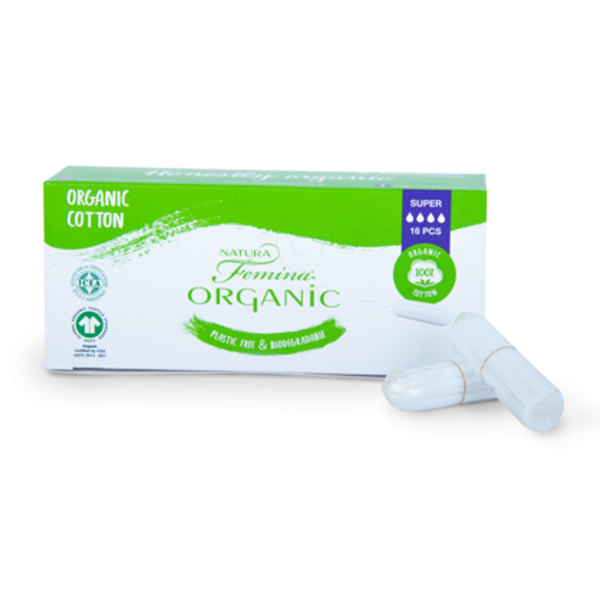 Natura Femina Organic Super, higienski tamponi (16 tamponov)