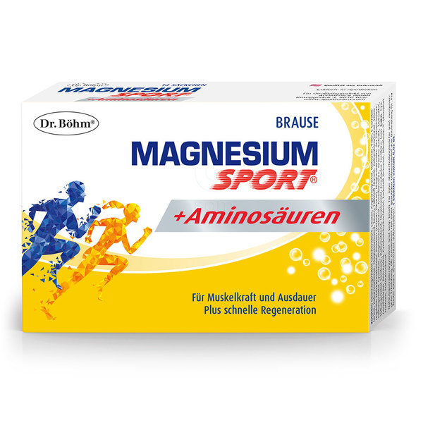 Dr. Bohm Magnesium Sport + Aminokisline s sladili, vrečke za pripravo napitka (14 vrečic) 