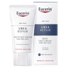 Eucerin Urea Repair 5%, bogata krema za obraz za zelo suho kožo (50 ml)