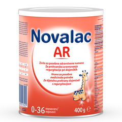 Novalac AR, mleko za dojenčke z refluksom (0-36 mesecev) - 400 g