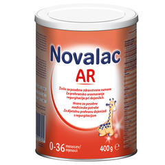Novalac AR, mleko za dojenčke z refluksom (0-36 mesecev) - 400 g