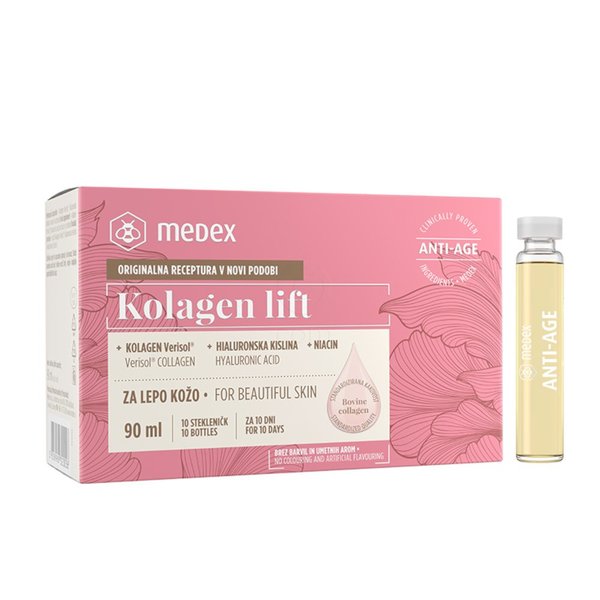 Medex Kolagenlift, tekočina (10 x 9 ml) 