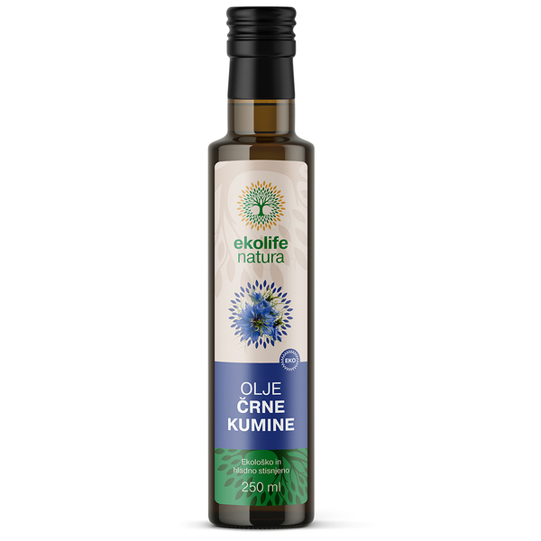 Ekolife Natura, hladno stiskano olje črne kumine (250 ml)