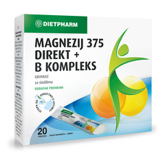 Dietpharm Magnezij 375 Direkt + B kompleks, granule (20 vrečic)