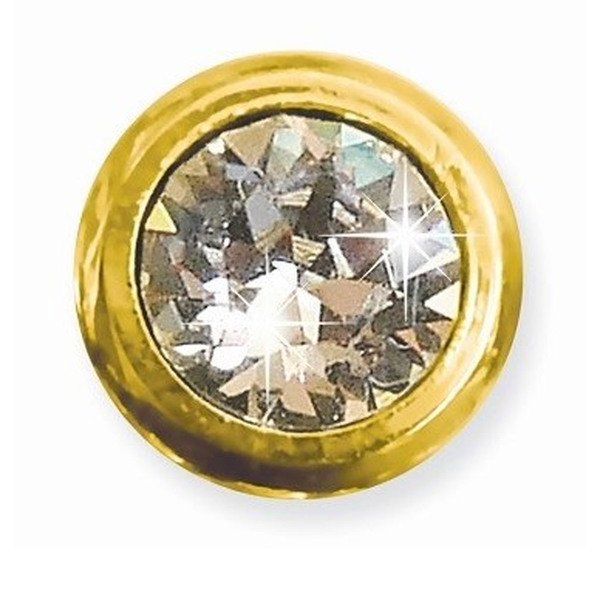 Biojoux, uhani iz kirurškega jekla - Swarovski kristal zlat obroč - BJT961S (2 uhana)