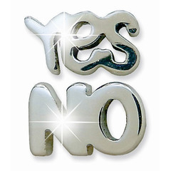 Biojoux, uhani iz kirurškega jekla - Yes & No - BJU001 (2 uhana)