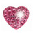 Biojoux uhani iz kirurskega jekla srce z roza kristali 2 uhana