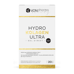 VonPharma Hydro Kolagen Ultra 2000 Da, gel za direktno uživanje (20 vrečic)