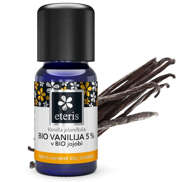 Eteris Bio Vanilija, 5% CO2 izvleček v Bio Jojobi (10 ml)