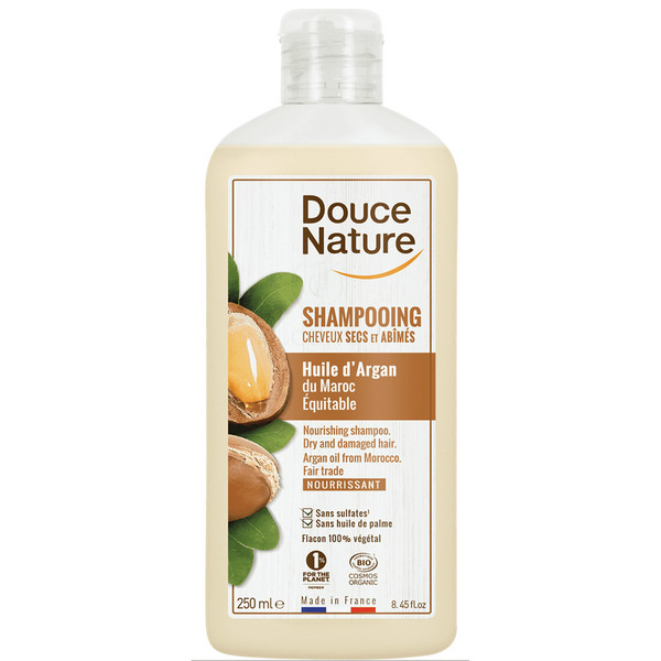 Douce Nature, naravni šampon za suhe lase - argan (250 ml)