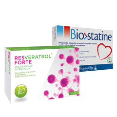 Biostatine in Resveratrol forte, paket (30 tablet + 60 tablet)
