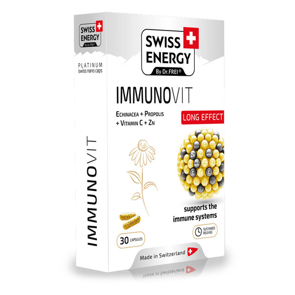 Swiss Energy Immunovit, kapsule s postopnim sproščanjem (30 kapsul)