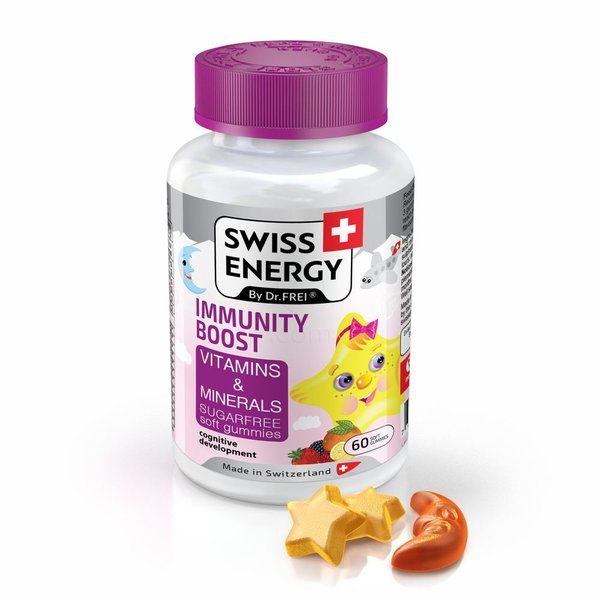 Swiss Energy Immunity Boost, žele bonboni za otroke (60 želejev)
