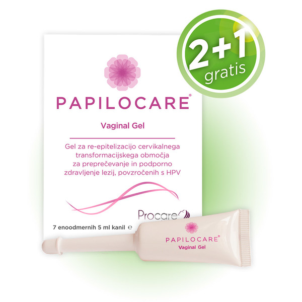 Papilocare, vaginalni gel - paket (3 x (7 x 5 ml)) 