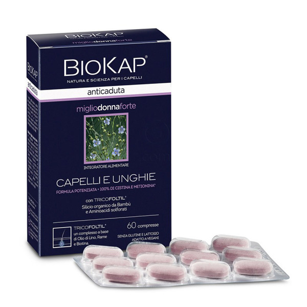 Biokap Miglio Donna Forte, tablete za lase in nohte za ženske (60 tablet)