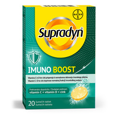 Supradyn Imuno Boost Vitamin C + Vitamin D + Cink, šumeče tablete (20 tablet)