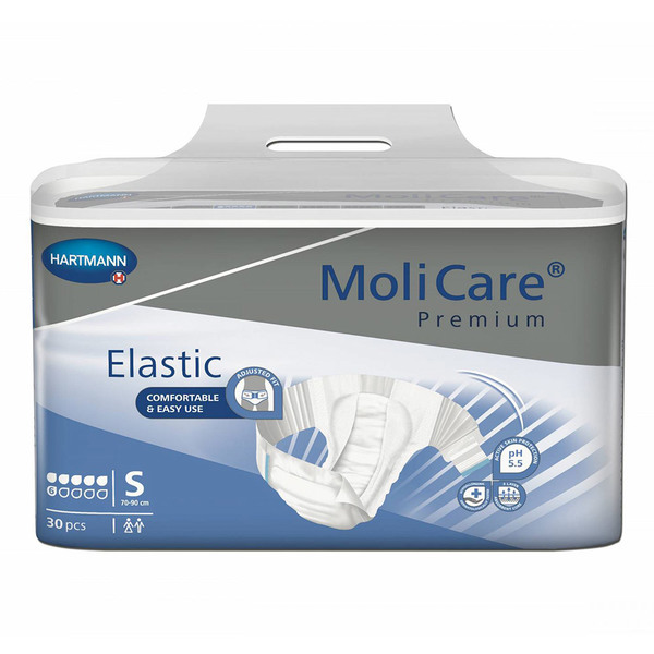 Molicare Premium Elastic 6D, hlačna podloga - velikost S (30 podlog)